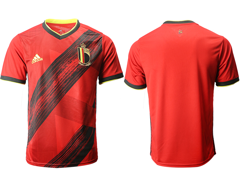 Men 2021 European Cup Belgium home aaa version red Soccer Jersey